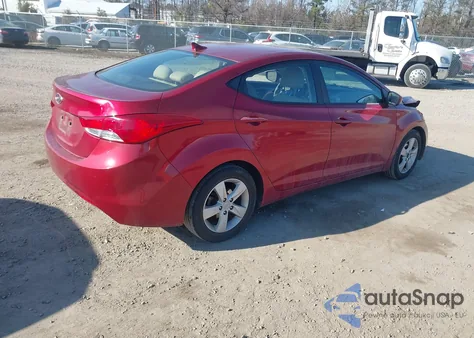2013 Hyundai Elantra Gls z USA, uszkodzony, nr VIN 5NPDH4AE9DH273281